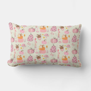 Pink Fall Lumbar Pillow