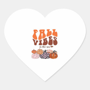Pink Fall Pumpkin T-Shirt � Cute Autumn Graphic Te Heart Sticker