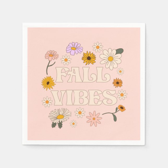 Pink Fall Vibes Napkin (Front)
