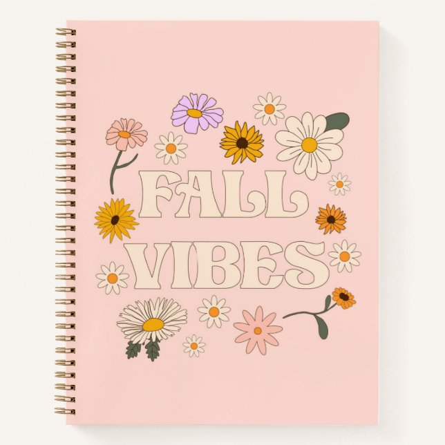 Pink Fall Vibes Notebook (Front)