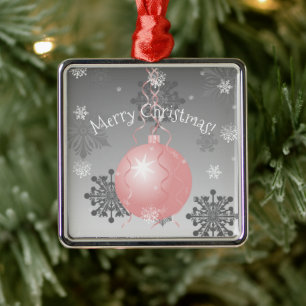 Pink Fancy Christmas Ornament Ceramic Ornament