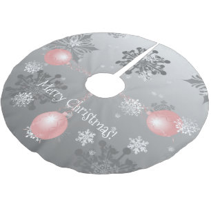 Pink Fancy Christmas Ornament Tree Skirt