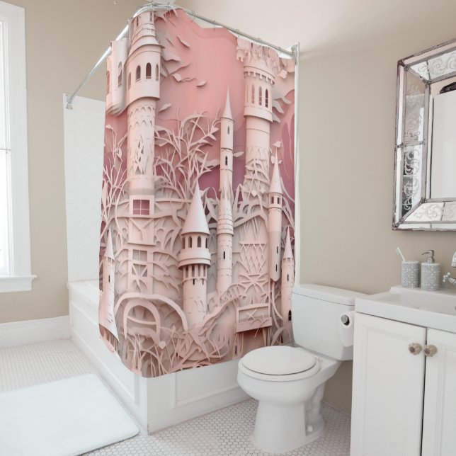 Pink Fantasy Castle Medieval Mythical Magical  (In Situ)