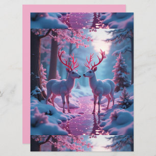 Pink Fantasy Reindeers