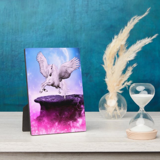 Pink Fantasy Unicorn Plaque (Side)