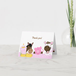 Pink Farm Babies Folded Merci notes