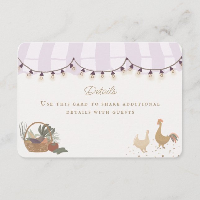 Pink Farmers Market Farm Fresh Details Insert (Front)