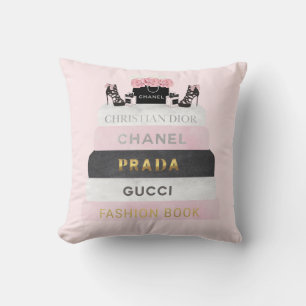 Pink Fashion Throw Pillow