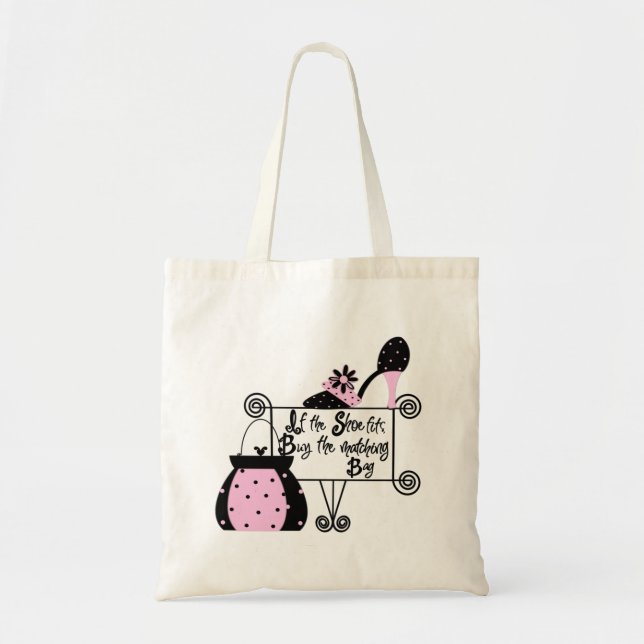 Pink Fashion Tote Bag (Front)