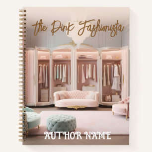 Pink Fashionista Book Cover Inspiration Notebook
