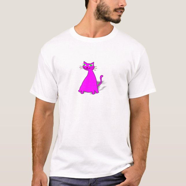 Pink Fat Cat T-Shirt (Front)
