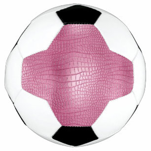 Pink Faux Alligator Animal  Soccer Ball