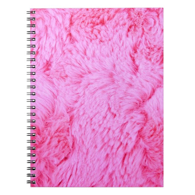 Pink Faux Fur Notebook (Front)