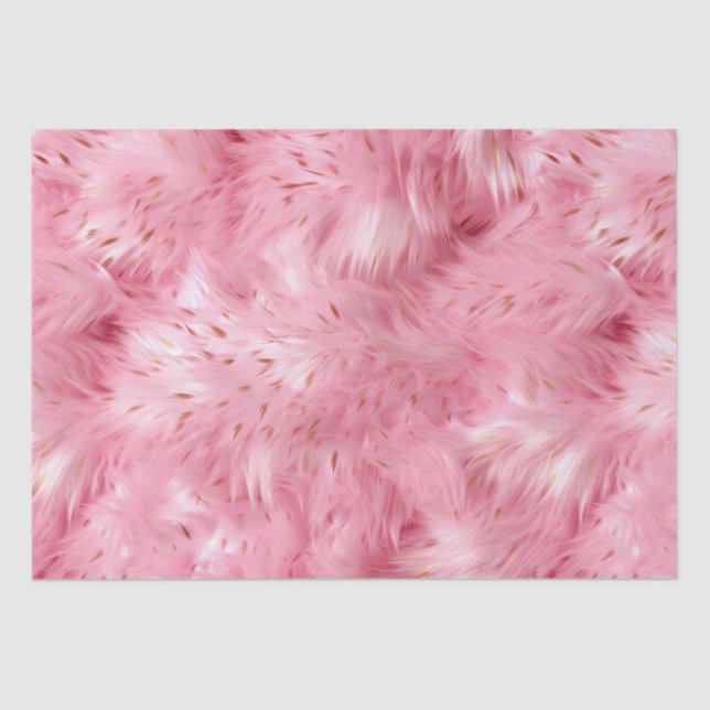 Pink Faux Fur Tissue Paper (Front)