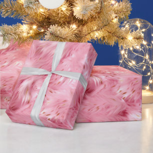 Pink Faux Fur Wrapping Paper