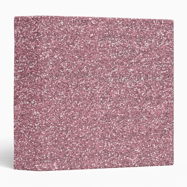 Pink Faux Glitter Binder (Front/Spine)