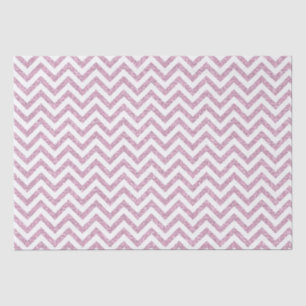 Pink Faux Glitter Chevron Tissue Paper