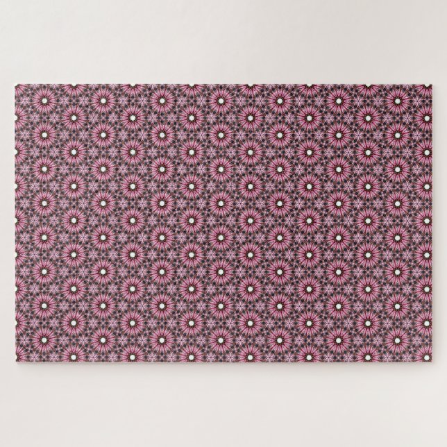 Pink Feather Persian Star Impossible Puzzle  (Horizontal)