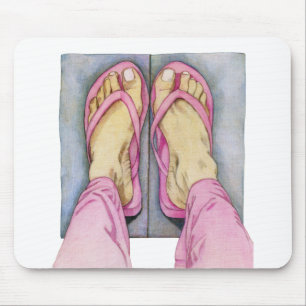 Pink Feet Mousepad
