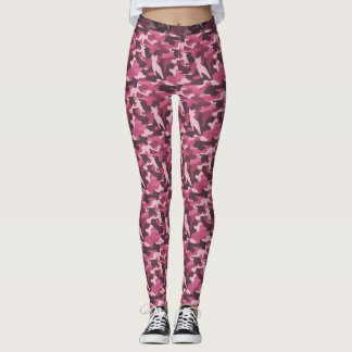 Pink Feline Camouflage (Pattern 1) Leggings