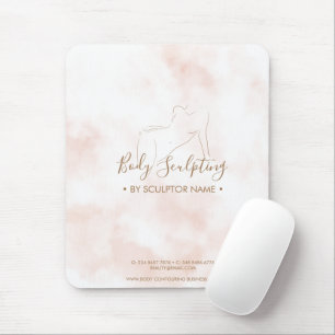 Pink feminine Body sculpting contouring spa Mouse Pad
