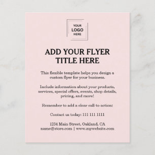 Pink Feminine Business Custom Flyer Design