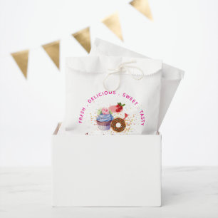 Pink feminine cakes & sweet business  favour bag