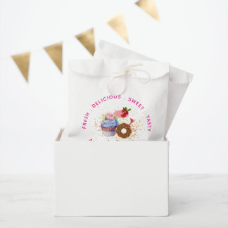 Pink feminine cakes & sweet business  favour bag