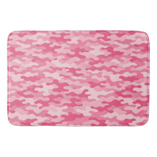Pink Feminine Camo Pattern Bath Mat