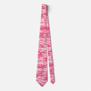 Pink Feminine Camo Pattern Tie