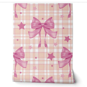 Pink Feminine Coquette Bows Wallpaper