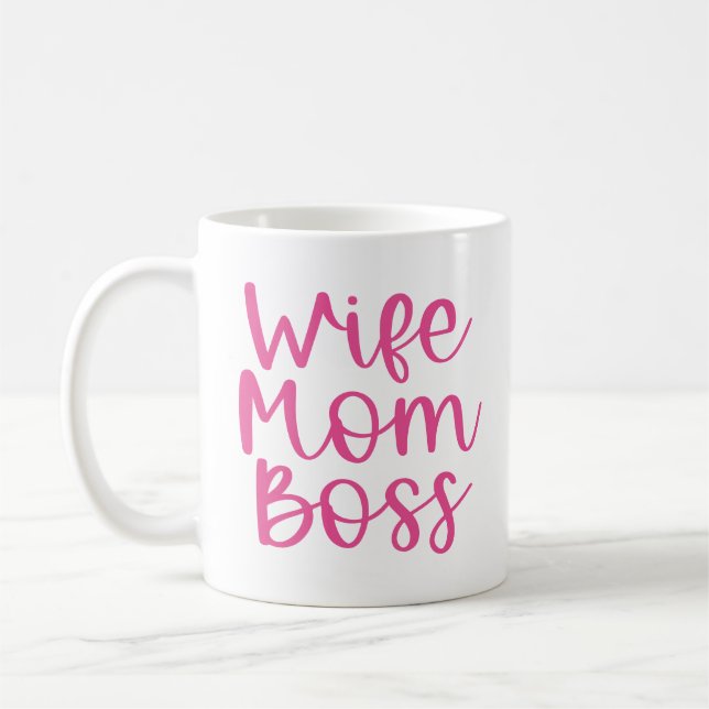 Pink Femme Maman Boss Mug pour Maman (Gauche)