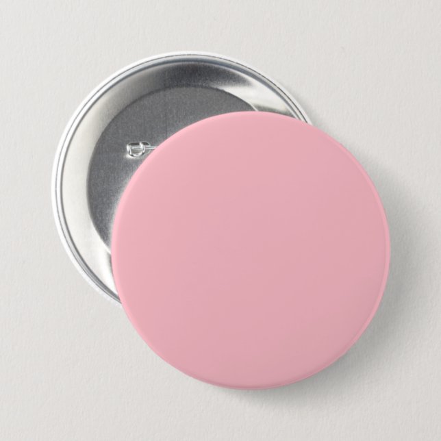 Pink FFC0CB Colour - Option to Add Name 3 Inch Round Button (Front & Back)