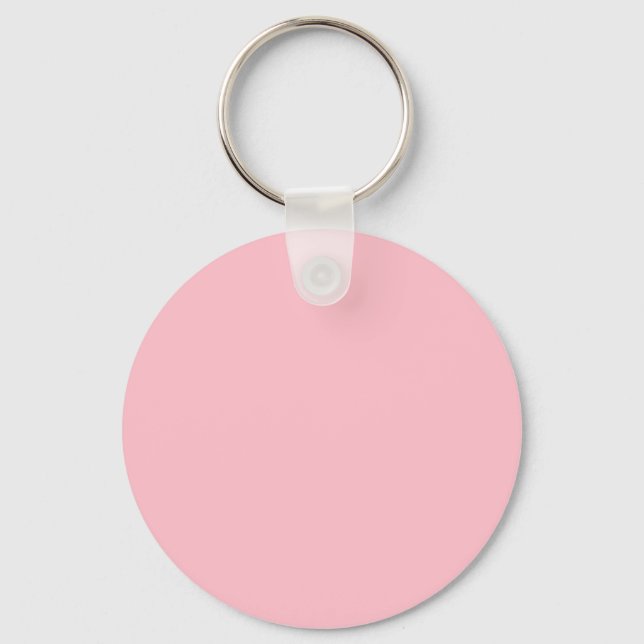 Pink FFC0CB Colour - Option to Add Name Keychain (Front)