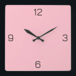 Pink FFC0CB Colour - Option to Add Name Square Wall Clock<br><div class="desc">A full scale PNG image based on the HEX code (six-digit hex triplet) shown. Use this code to mix, match and customize any other item to go with this, or to add to other collections. Hex codes may be used to customize most text and background colours on Zazzle products. You...</div>