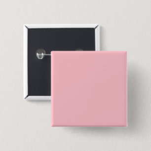 Pink FFC0CB Colour, With Option to Add Image 2 Inch Square Button