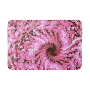 Pink Fibonacci Floral Bathmat