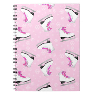 Pink Figure Skating Pattern Notebook