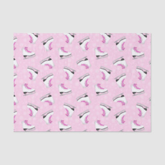 Pink Figure Skating Pattern Tissue Paper