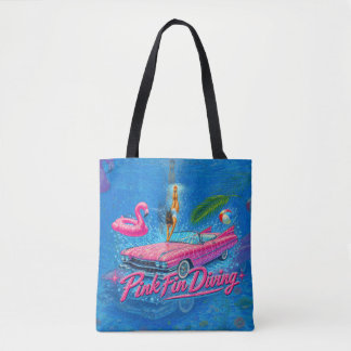 Pink Fin Diving – A Surreal Waterscape Tote Bag