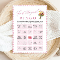 Pink Find the Guest Bingo Bridal Shower Game