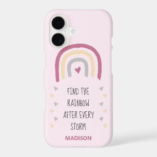 Pink Find the Rainbow after Storm custom Name