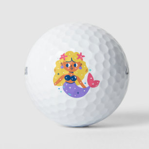Pink Fins mermaid Golf Balls