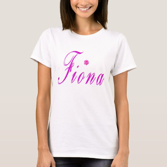 Pink Fiona Name Logo, T-Shirt (Front)