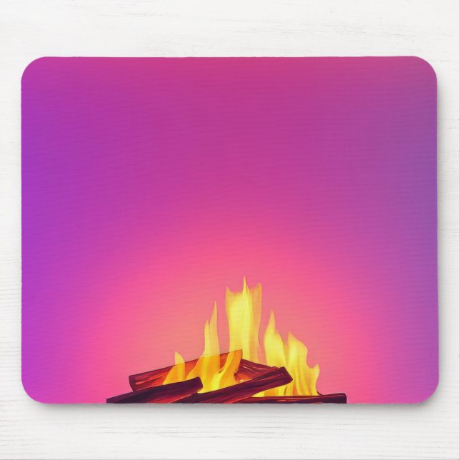 Pink fireplace design mouse pad (Front)
