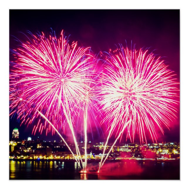 Pink Fireworks Poster (Front)