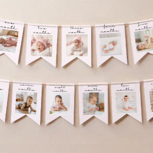 Pink First Birthday Photo Banner ONE Theme
