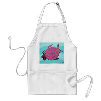 Pink Fish Adult Apron