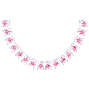 Pink Fish Bunting Flag