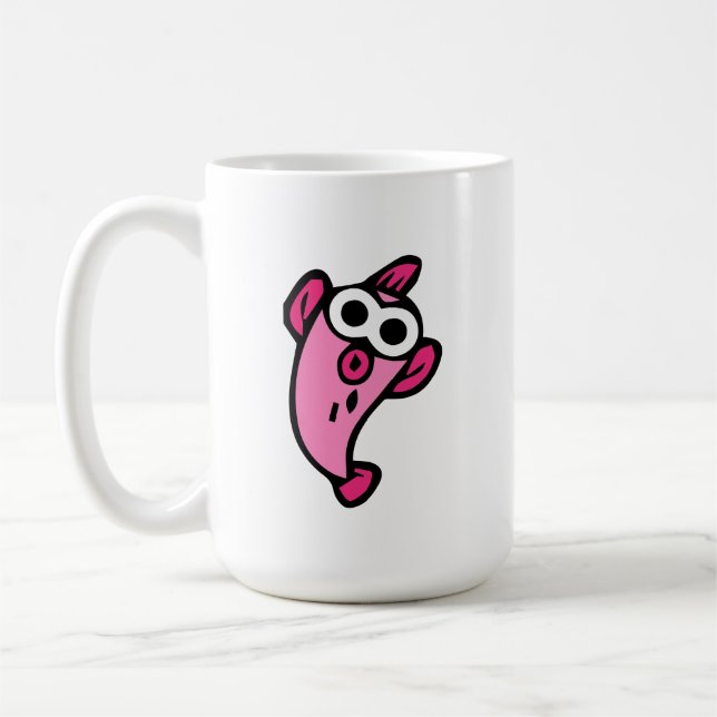 Pink Fish Coffee Mug (Left)
